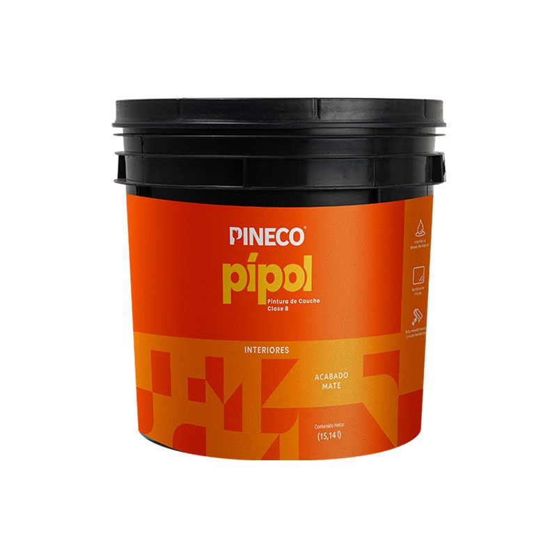 00513445 PINTURA DE CAUCHO CLASE B MATE BLANCO CUNETE 4 GALONES PIPOL PINECO