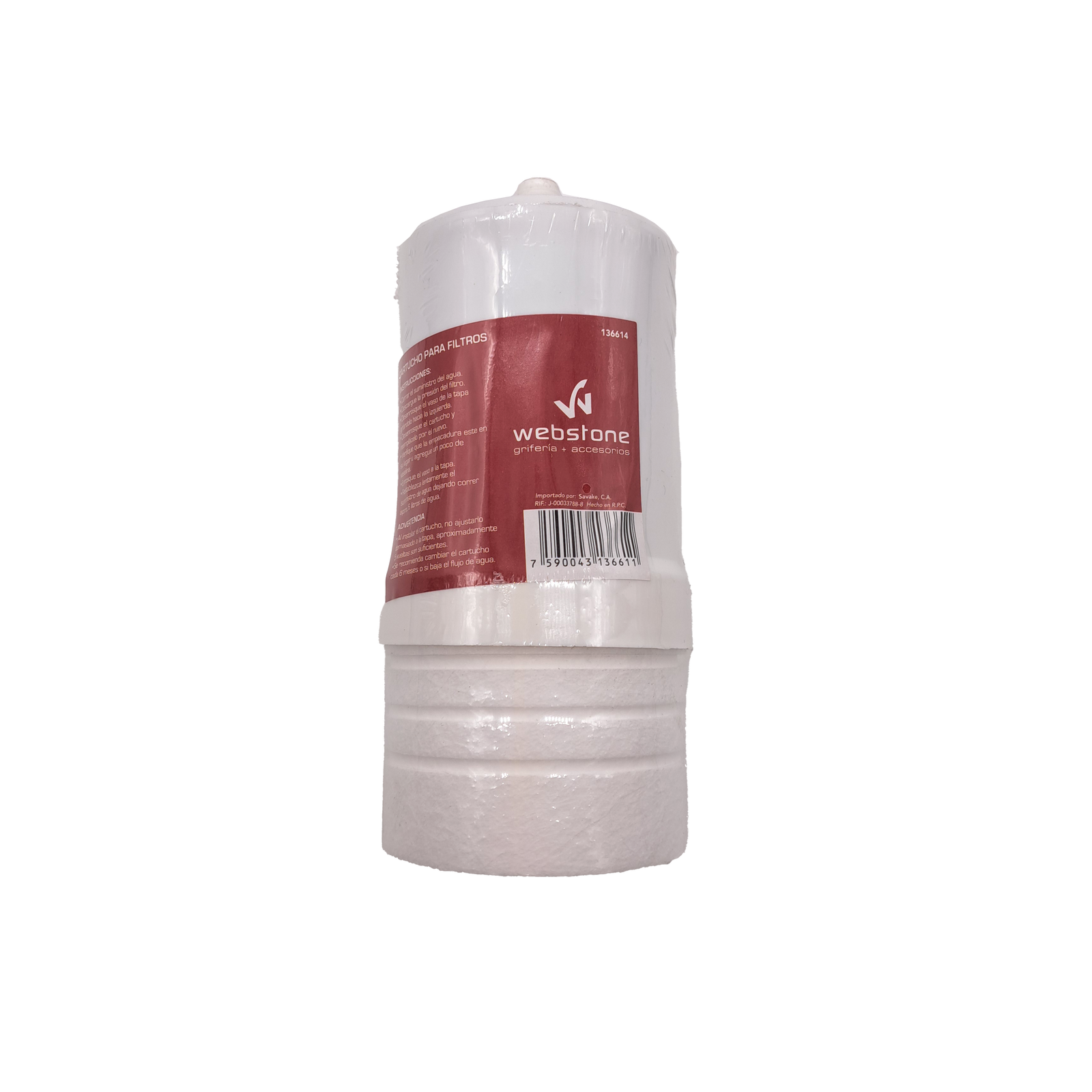 2403072 CARTUCHO PARA FILTRO DE AGUA 10 PASO RAPIDO WEBSTONE 136614
