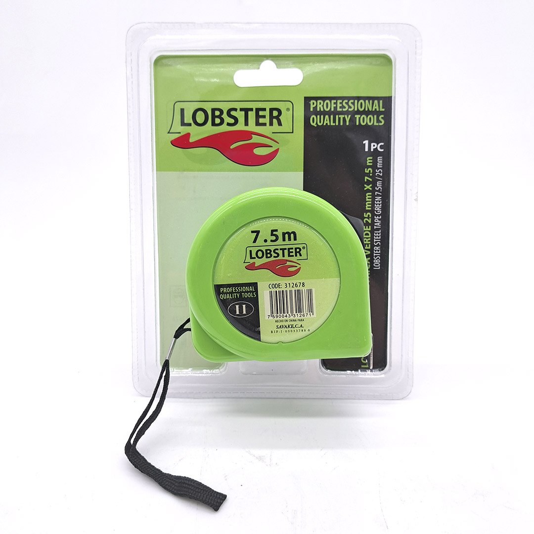 4553008 - 312678 CINTA METRICA VERDE 7.5MT 312678 LOBSTER 1